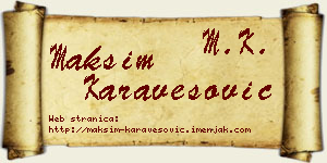 Maksim Karavesović vizit kartica